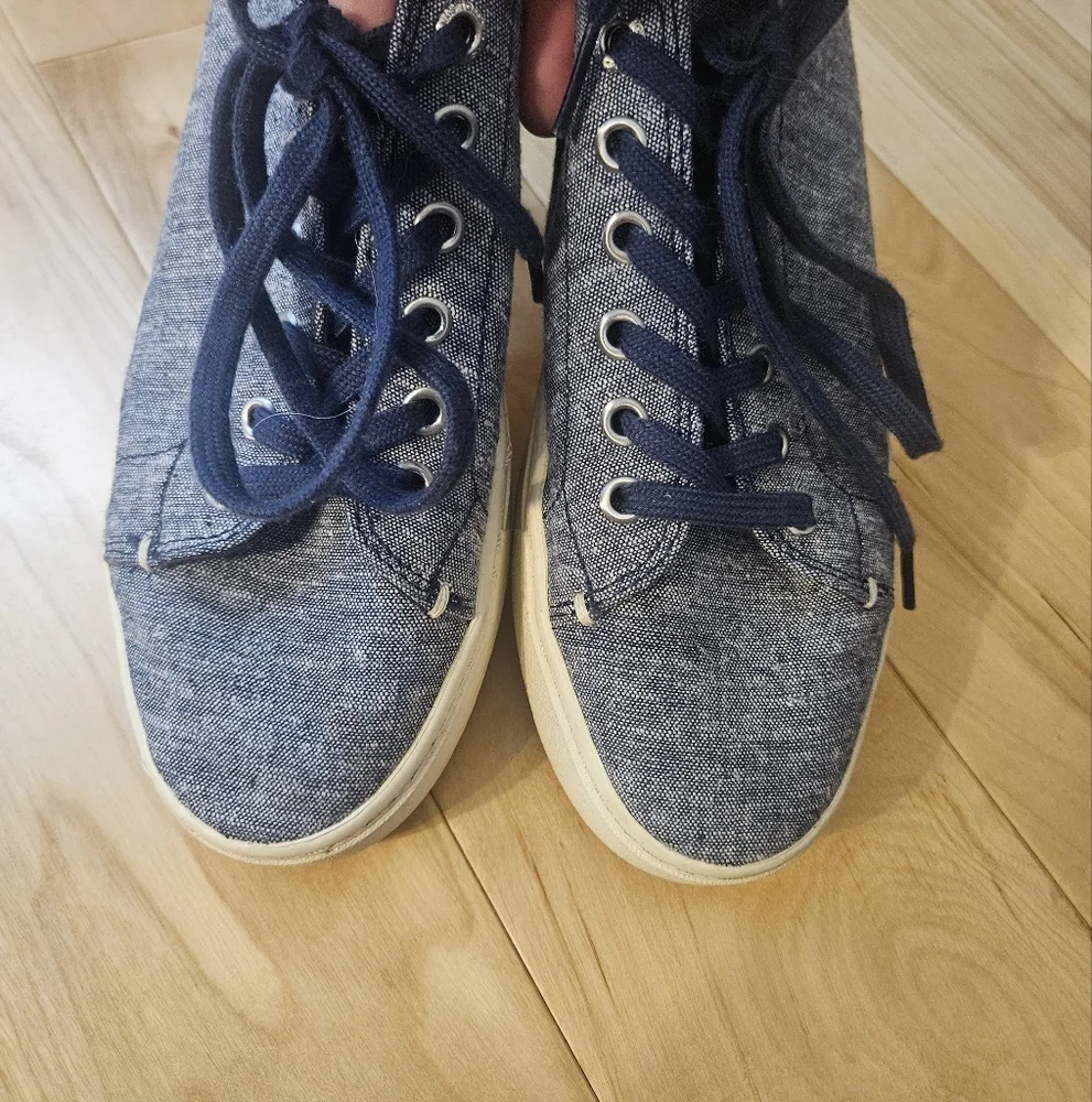 TOMS Sneakers LENOX Navy Canvas Sneakers Womens 8, EUC - Picture 6 of 7